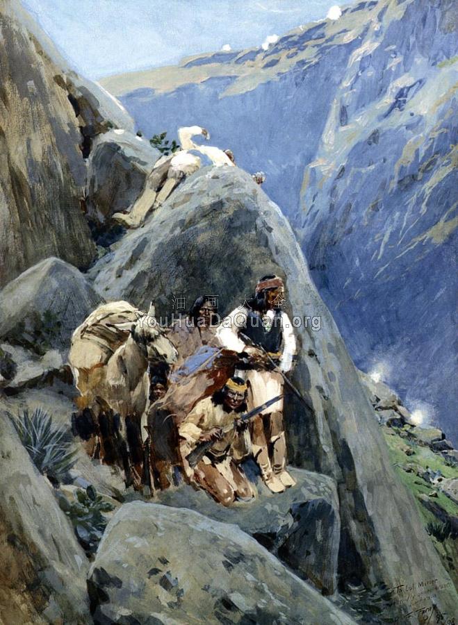 Apache Indians in the Mountains - 亨利·法尼